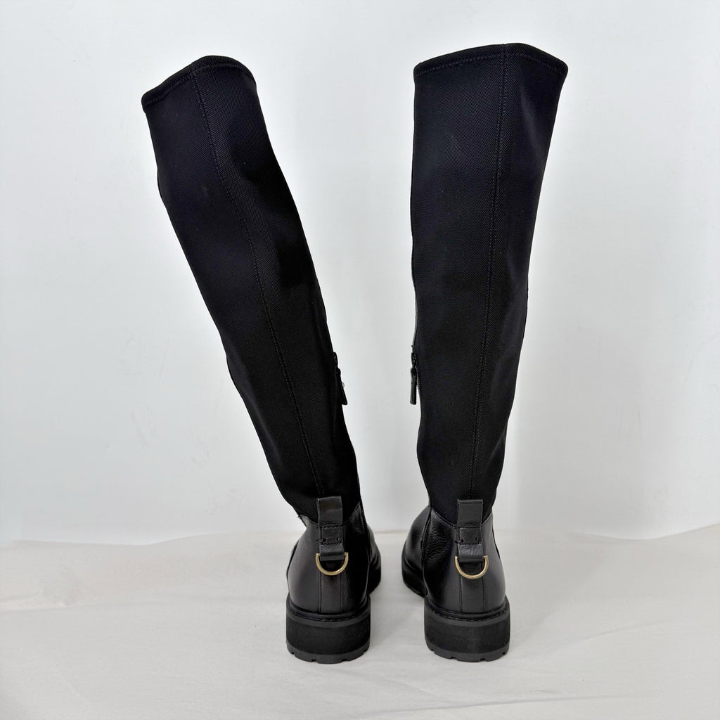 COLE HAAN Womens Greenwich Knee High Boots 6.5 M Black Leather Waterproof NWOB