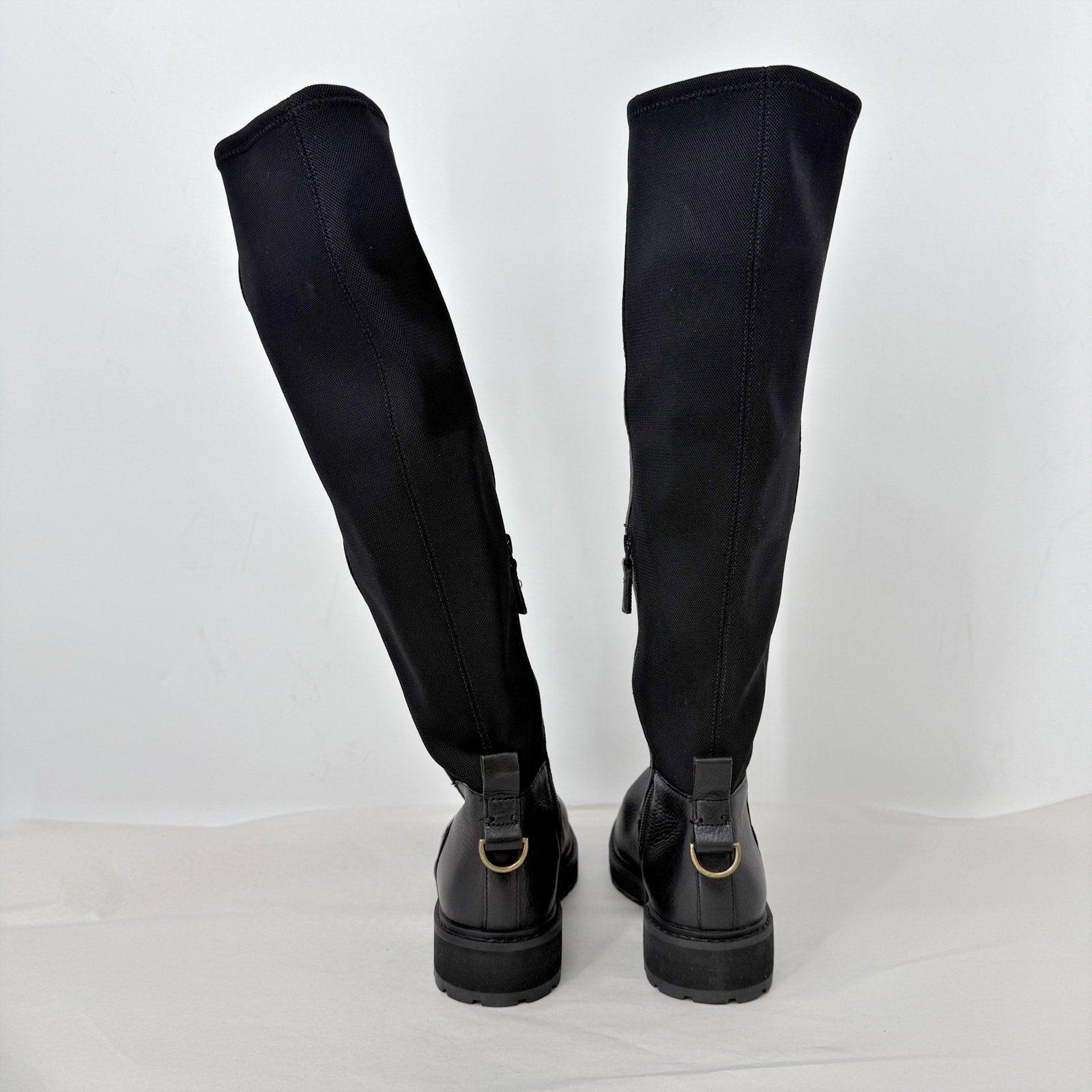 COLE HAAN Womens Greenwich Knee High Boots 6.5 M Black Leather Waterproof NWOB