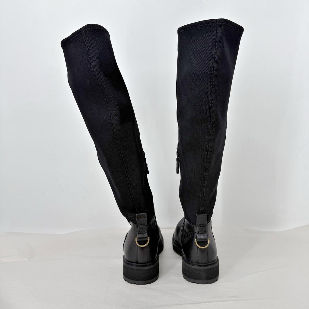 COLE HAAN Womens Greenwich Knee High Boots 6.5 M Black Leather Waterproof NWOB