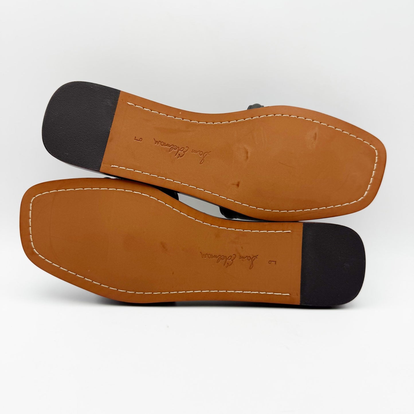 Sam Edelman Womens Irina Sandals US 9 EU 40 Black Leather Slip on Slide NIB