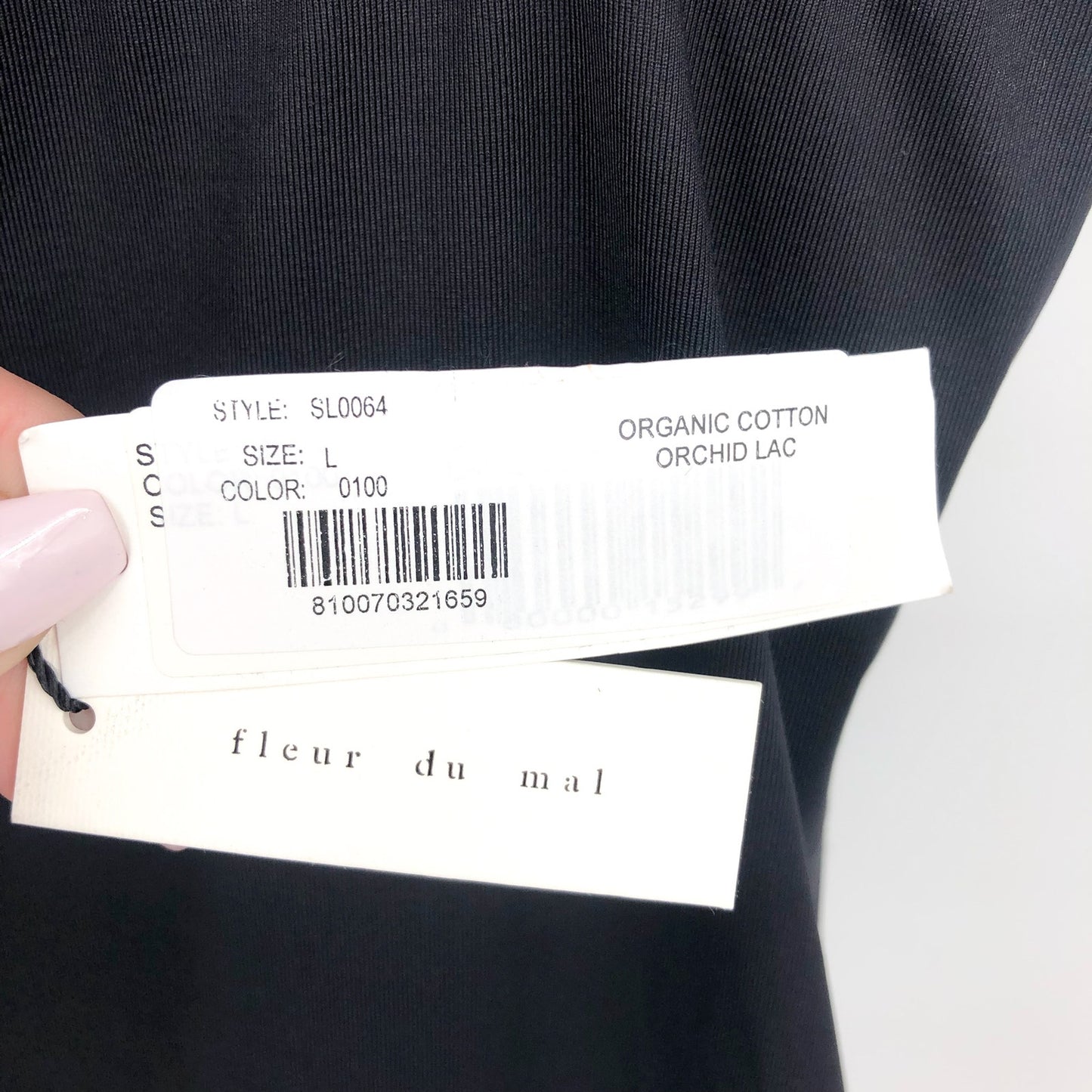 FLEUR DU MAL Women's Orchid Lace Slip Dress Large Black NWT