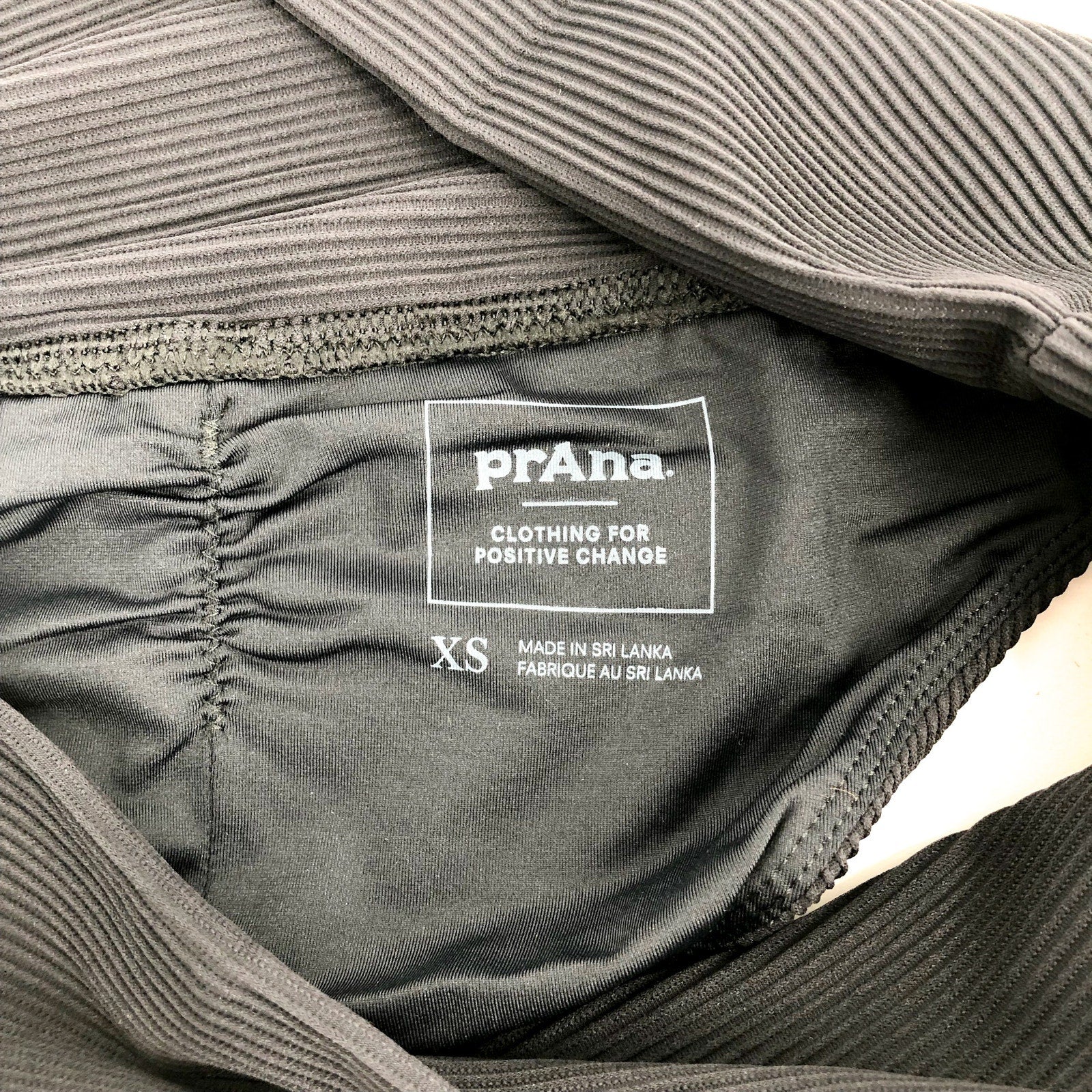 PRANA Women's Aurelia Bikini Bottom XS Black Ottoman High Waist Swim NWT