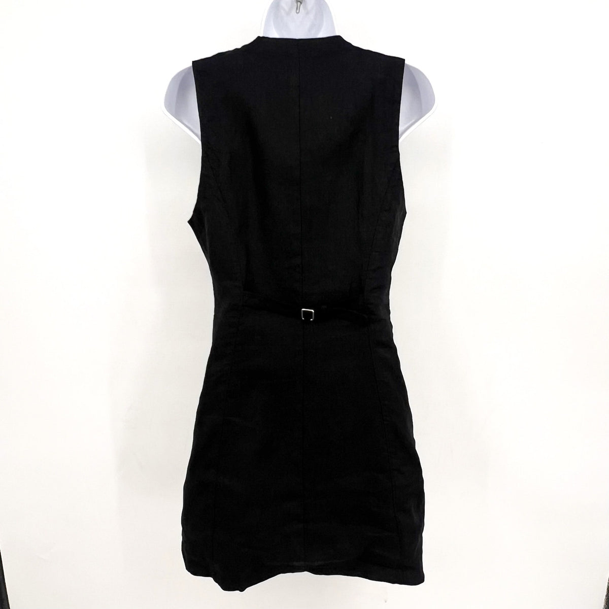BLANKNYC Women's City Nights Linen Mini Dress Small Black Sleeveless NWT