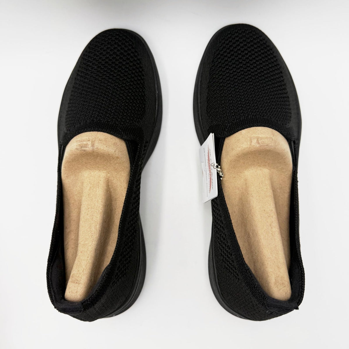 Skechers Womens Laguna Adore Her Sneakers Size 7.5 Black Arch Fit Slip On NIB