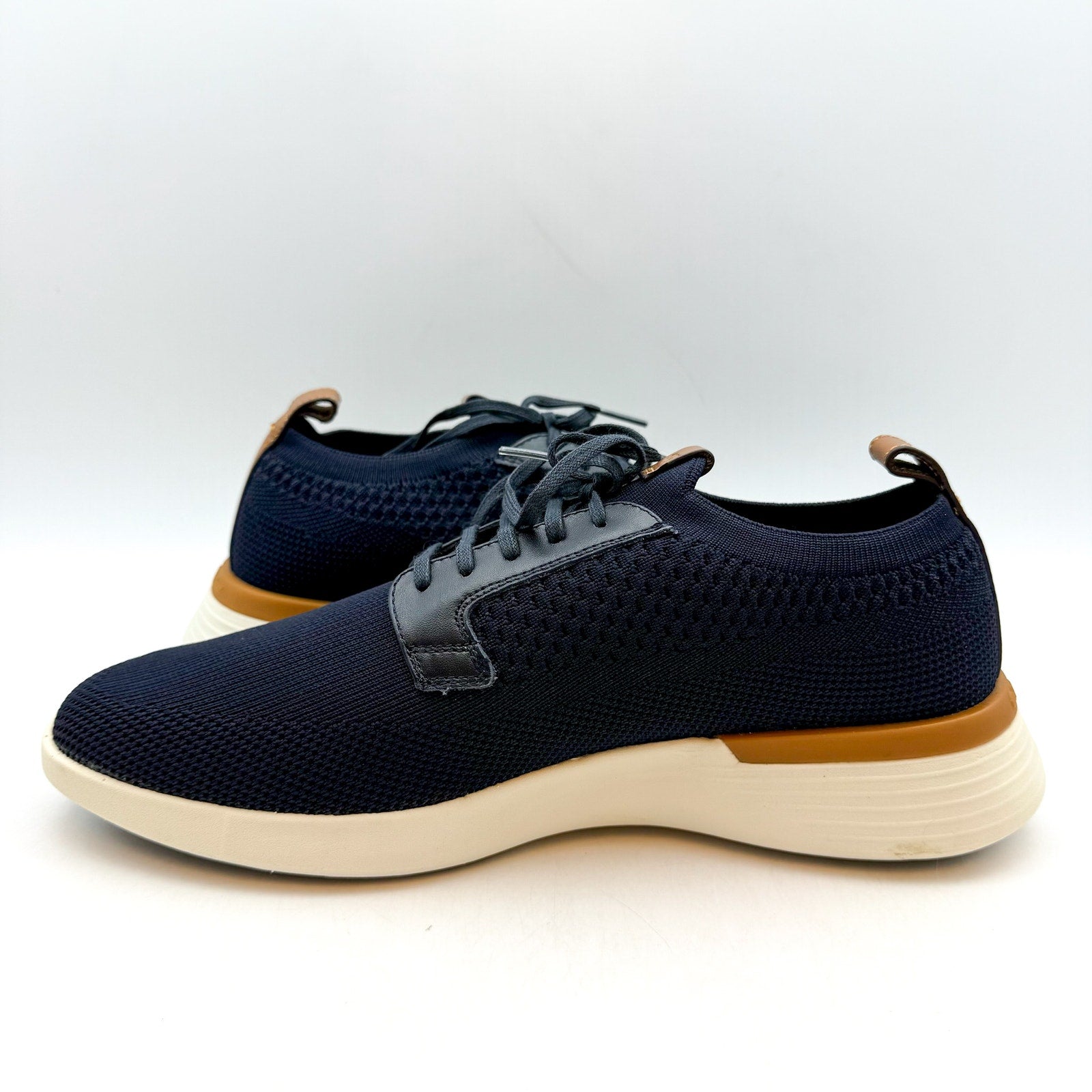 Wolf & Shepherd Swiftknit Derby Sneakers MENS 6 WOMENS 8 Navy Blue Knit NIB
