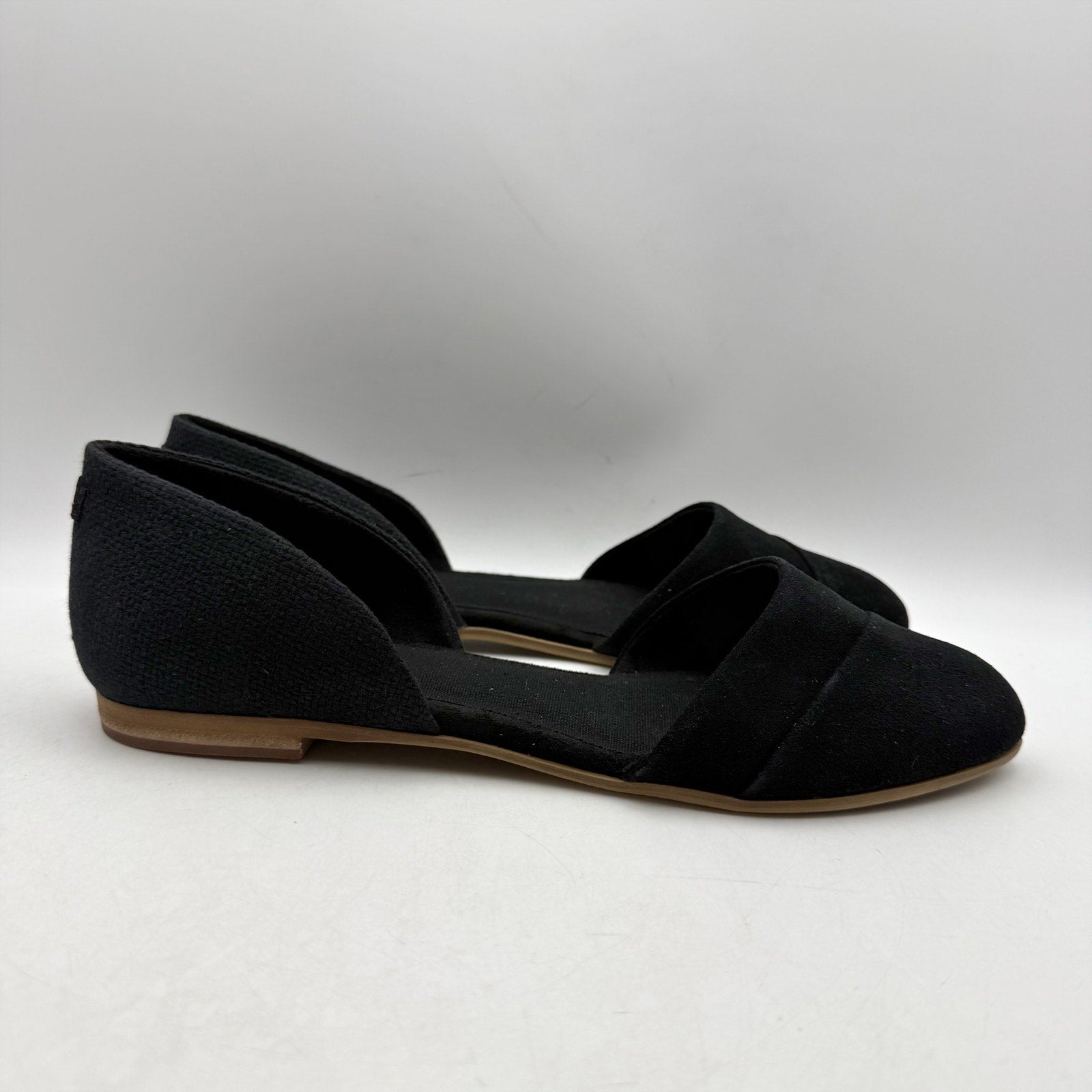 TOMS Womens Jutti D'Orsay Flats Size 9 EU 40 Black Suede NWOB