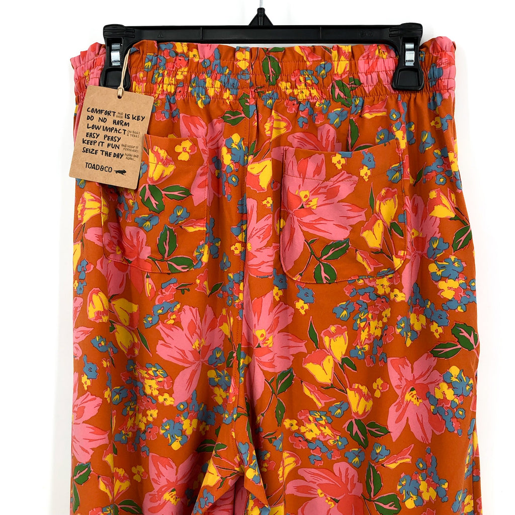 TOAD & CO. Women's Sunkissed Wide Leg Pants Small Orange Persimmon Tulip NWT