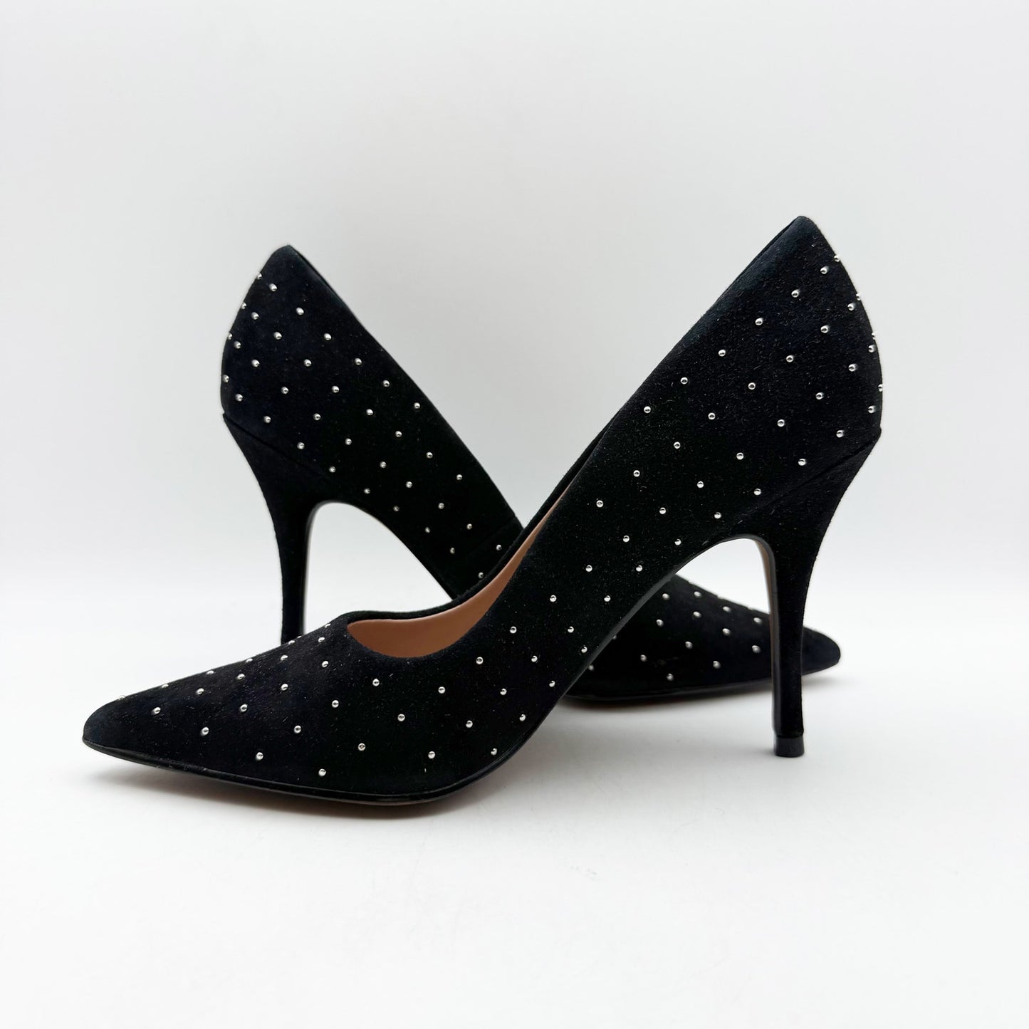 Linea Paola Womens Pamila Pumps US 5.5 M Black Stud Details Stiletto NIB