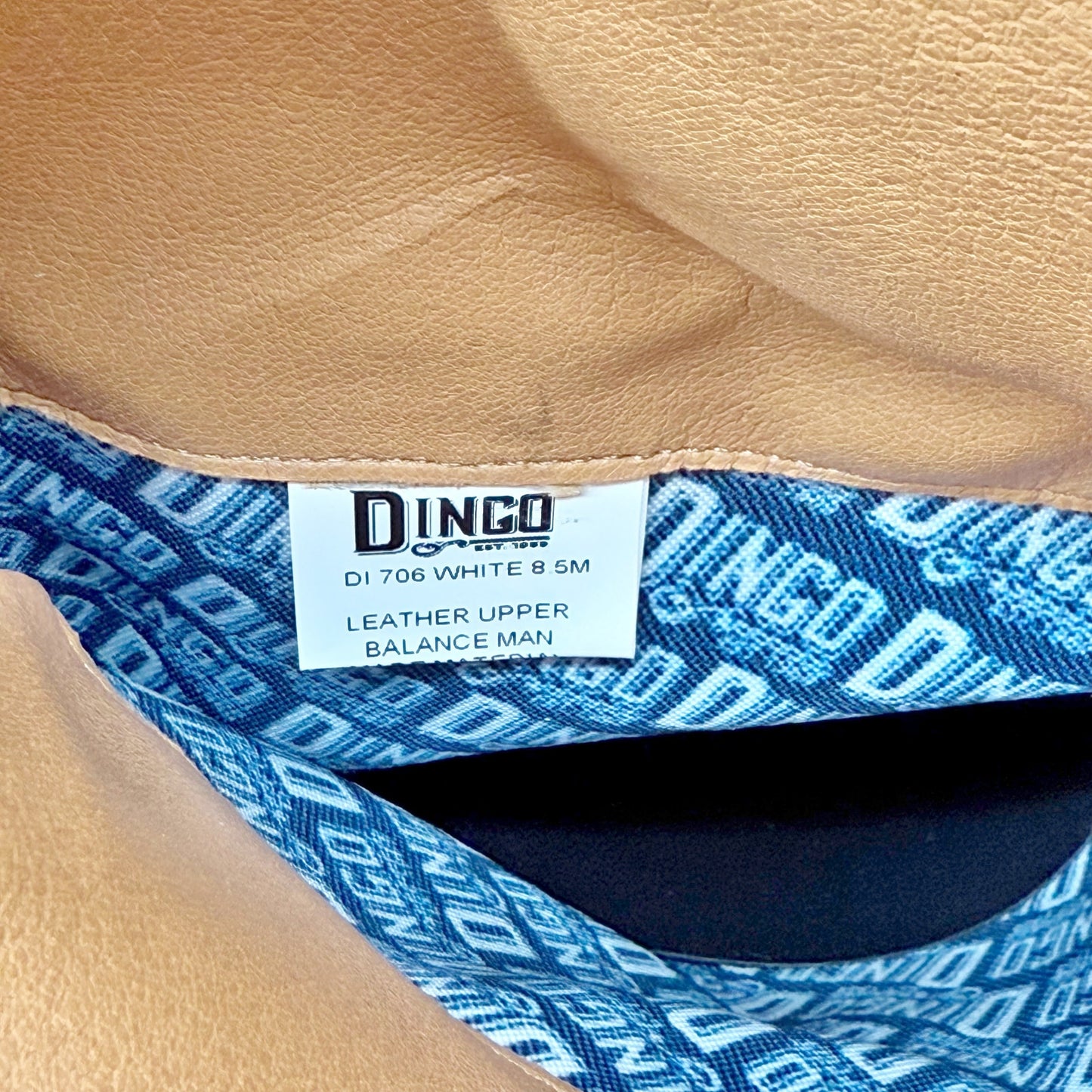 DINGO Womens Kitty Kat Fringe Snake Snip Toe Cowboy Boots US 8.5M White