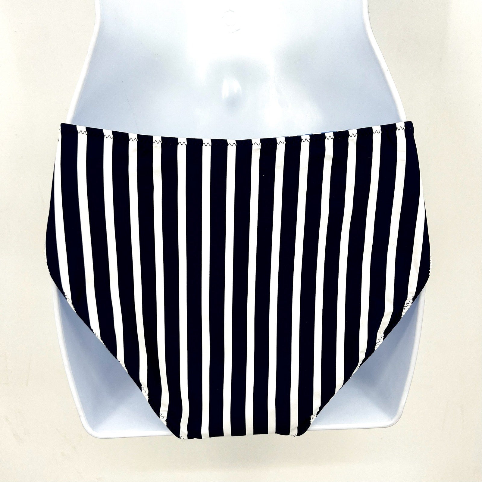 TOMMY BAHAMA Coastline Stripe Reversible Bikini Bottoms XS Navy Blue White NWT