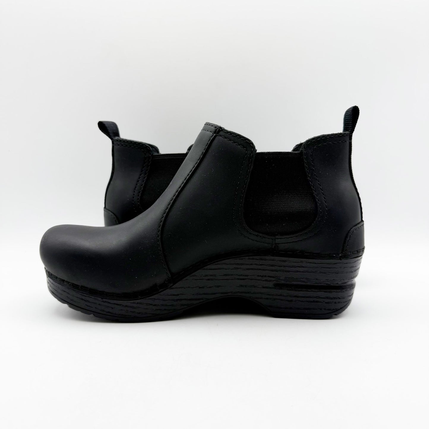 Dansko Womens Frankie Bootie EU Size 36 US 5.5-6 Black Leather Ankle Slip On NIB