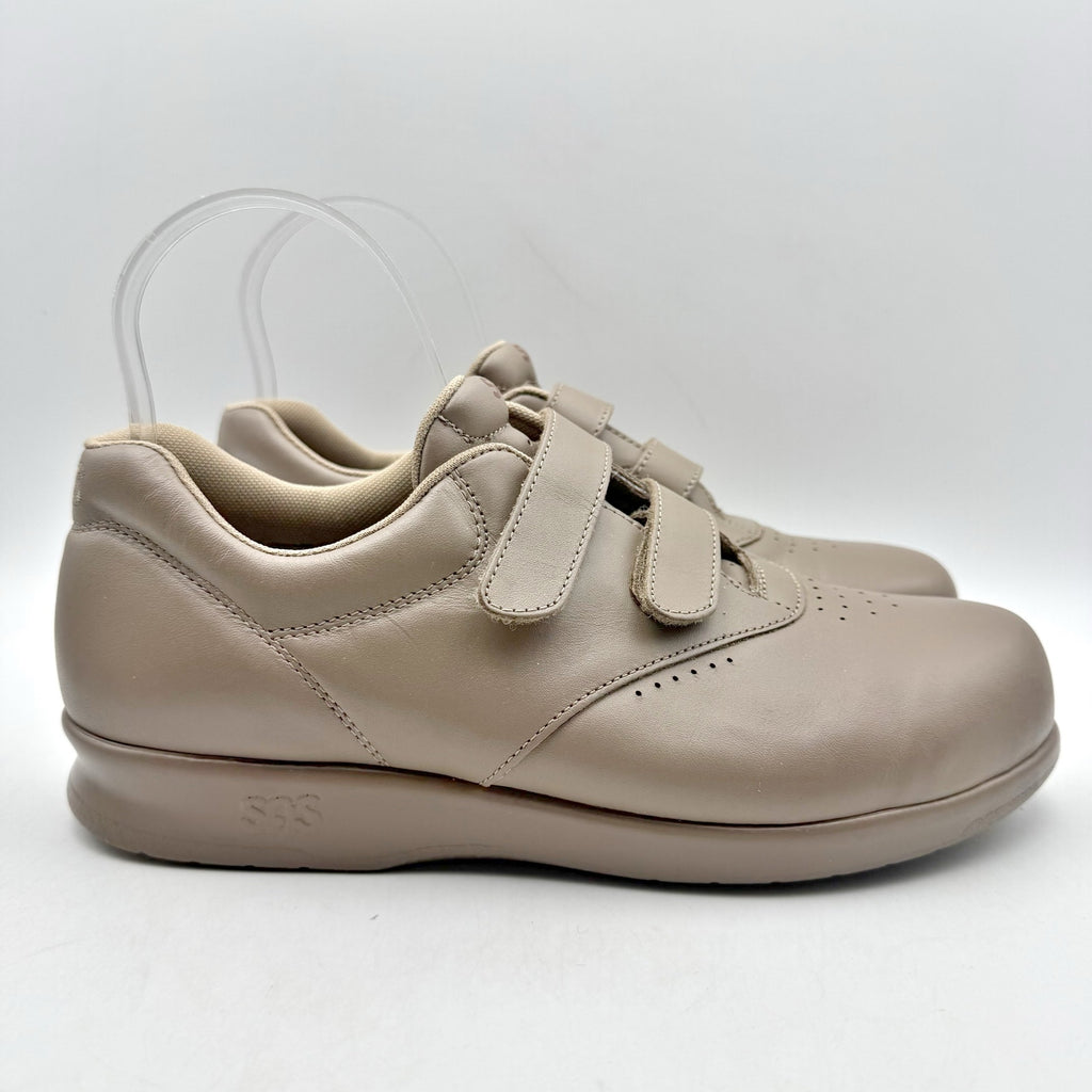 SAS Womens Me Too Adjustable Comfort Shoe US 8.5 W EU 39 Taupe Leather NIB