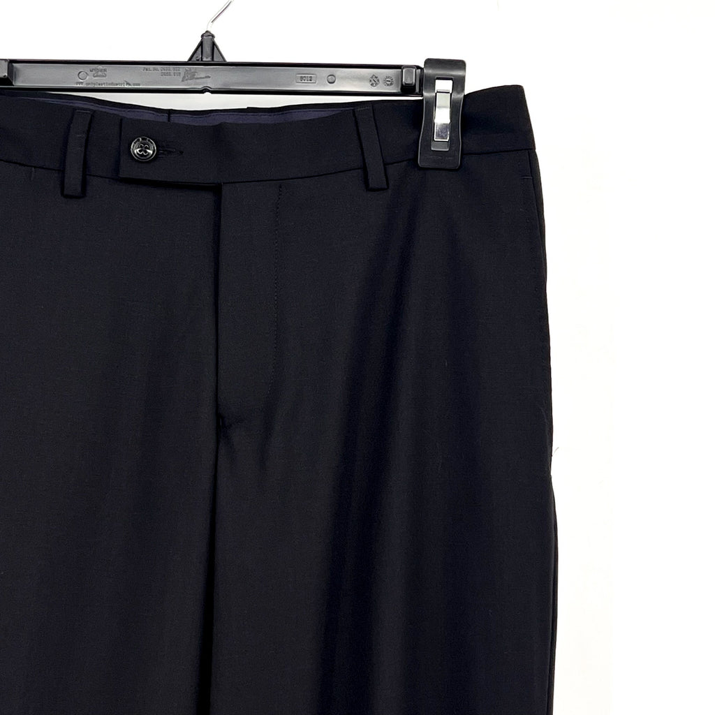 TED BAKER Men's Jim CT Dress Pants 31R Black Flat Front 100% Wool NWT