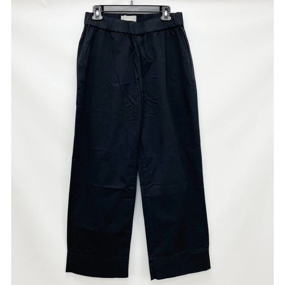EVERLANE Womens The Easy Pants Medium Black Straight Leg Chino Twill Stretch NWT