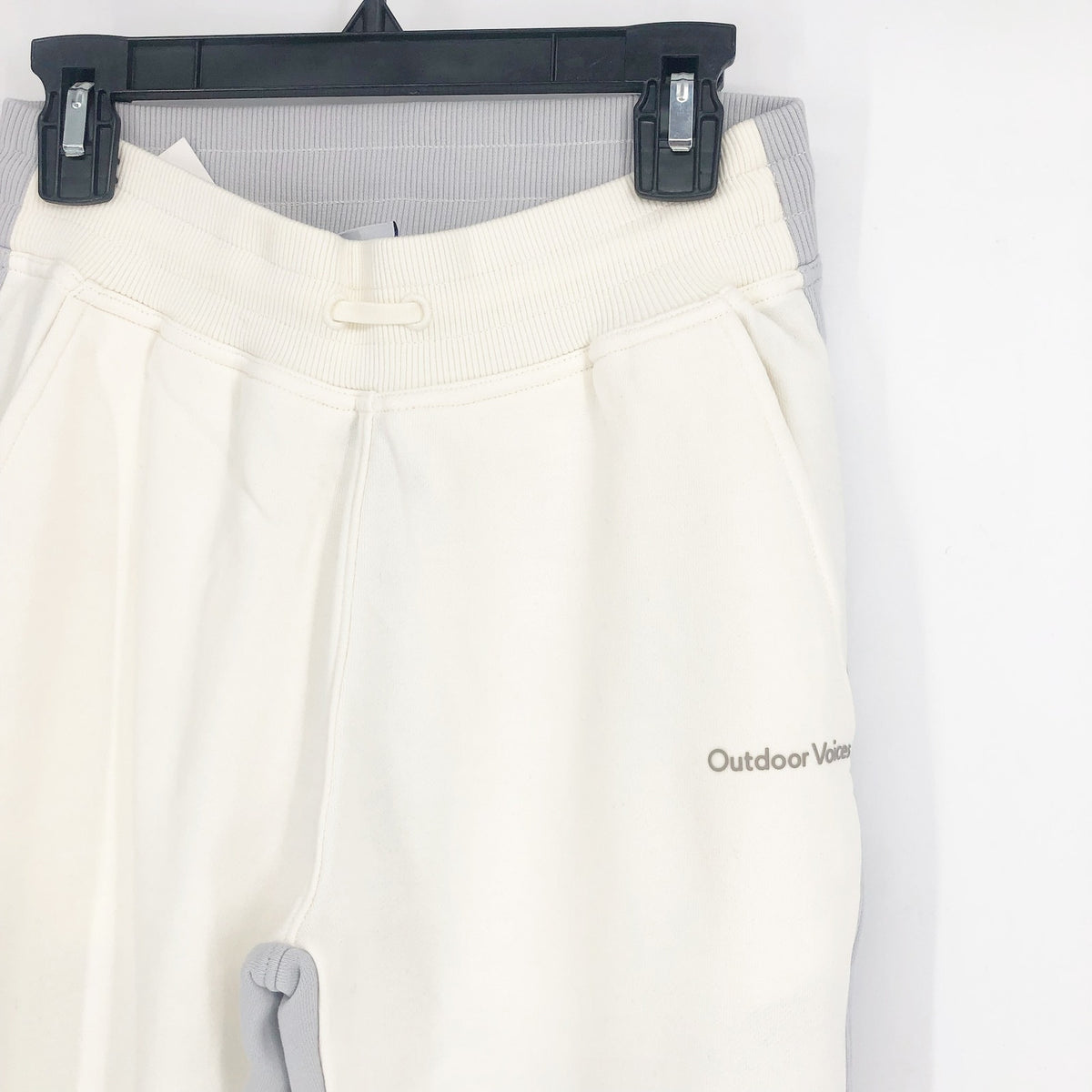 OUTDOOR VOICES Women's Soft Cotton Jogger XS White Grey Dove/Bone Pants NWT