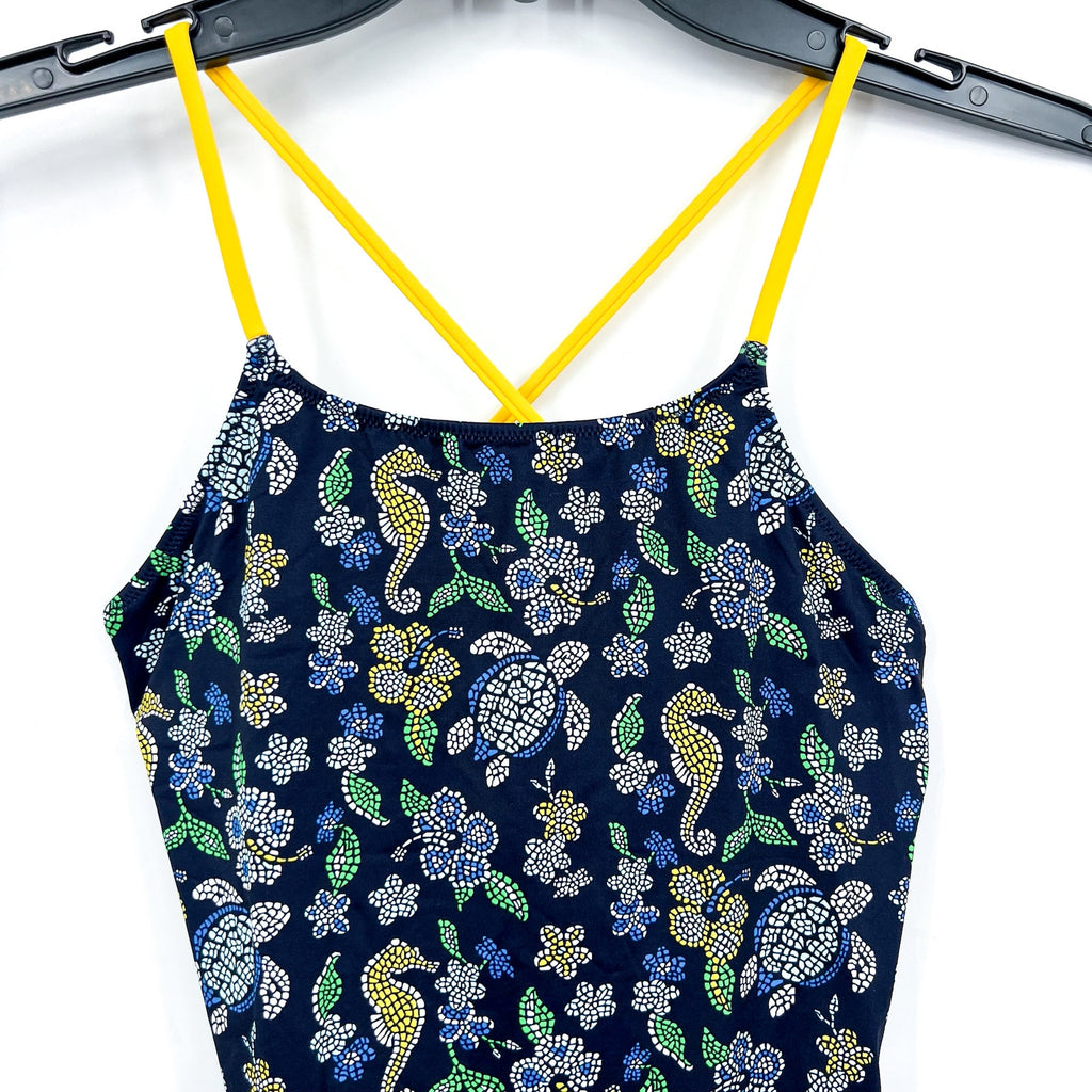 VILEBREQUIN Girls Mosaic Turtle One-Piece Swimsuit 7-8 YEARS 12 ANS Blue NWT