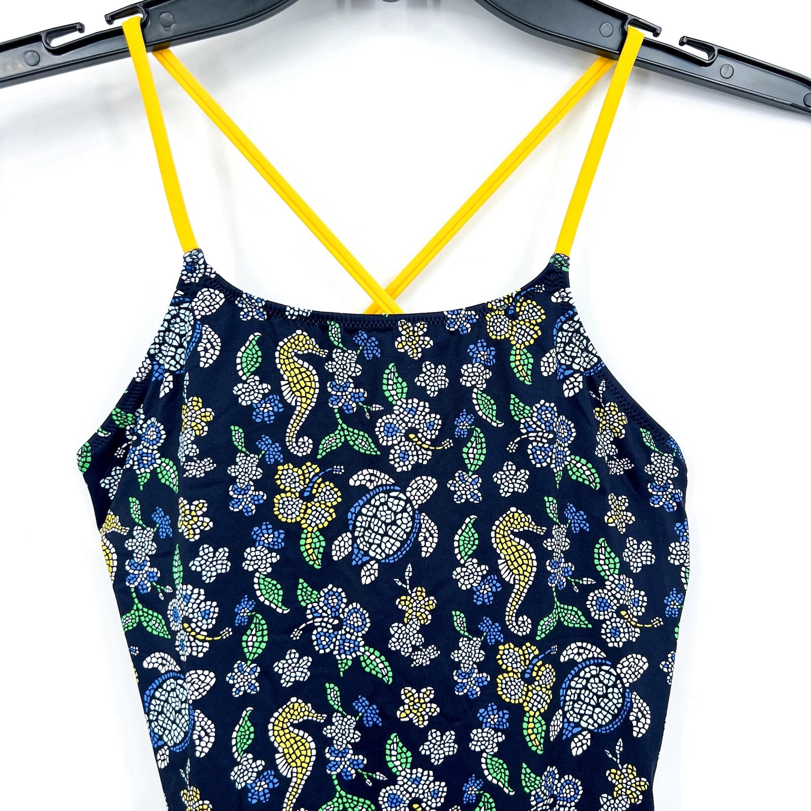 VILEBREQUIN Girls Mosaic Turtle One-Piece Swimsuit 7-8 YEARS 12 ANS Blue NWT