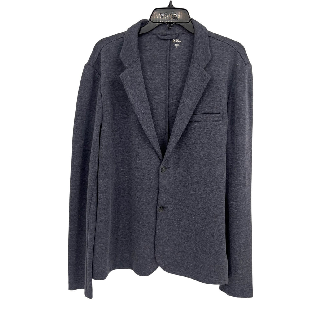 RIGHT OF WAY Men's Brody Knit Blazer Jacket Large Heather Blue NWOT