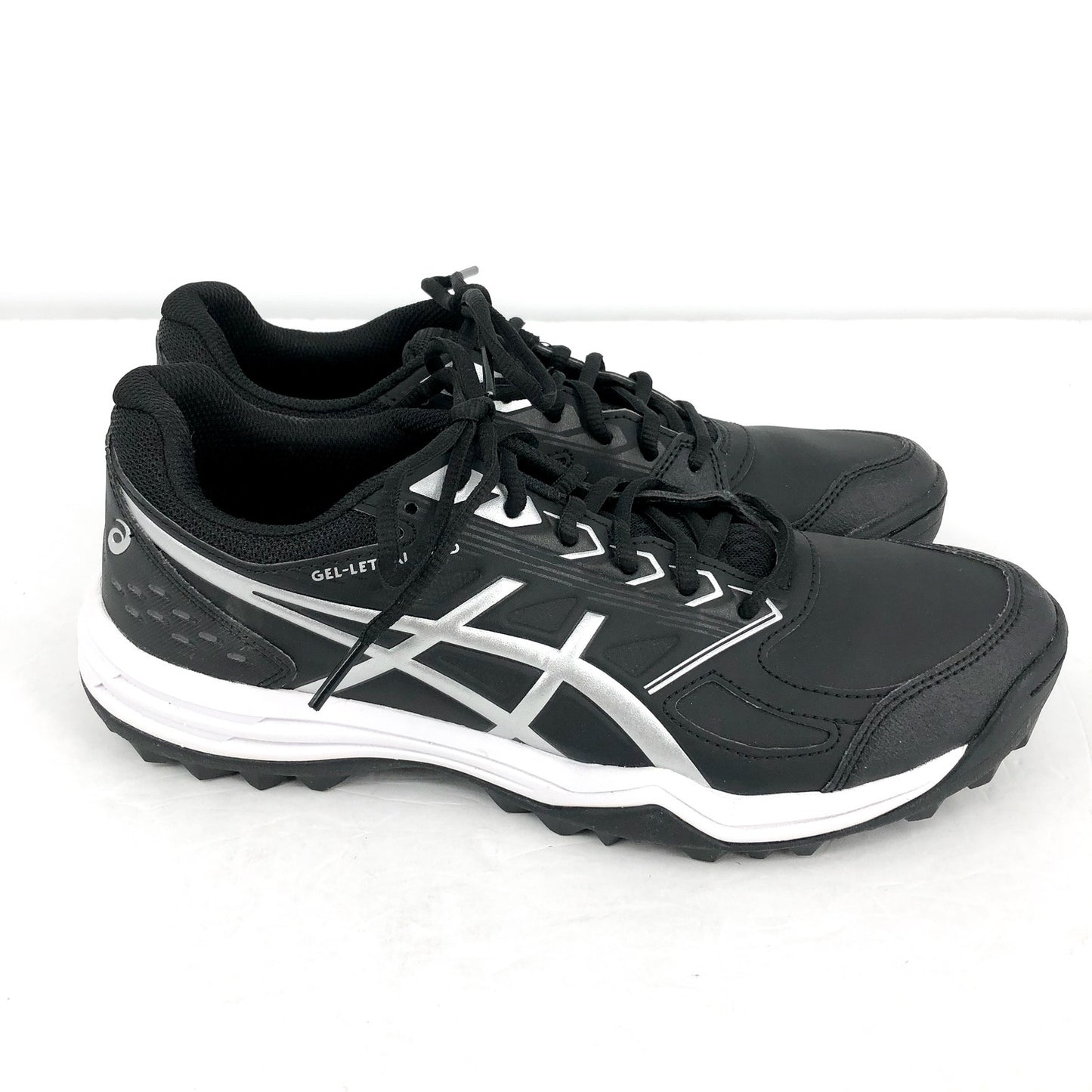 ASICS Womens Gel-Lethal Field Hockey Sneakers US 10 Black Silver Lace Up NIB