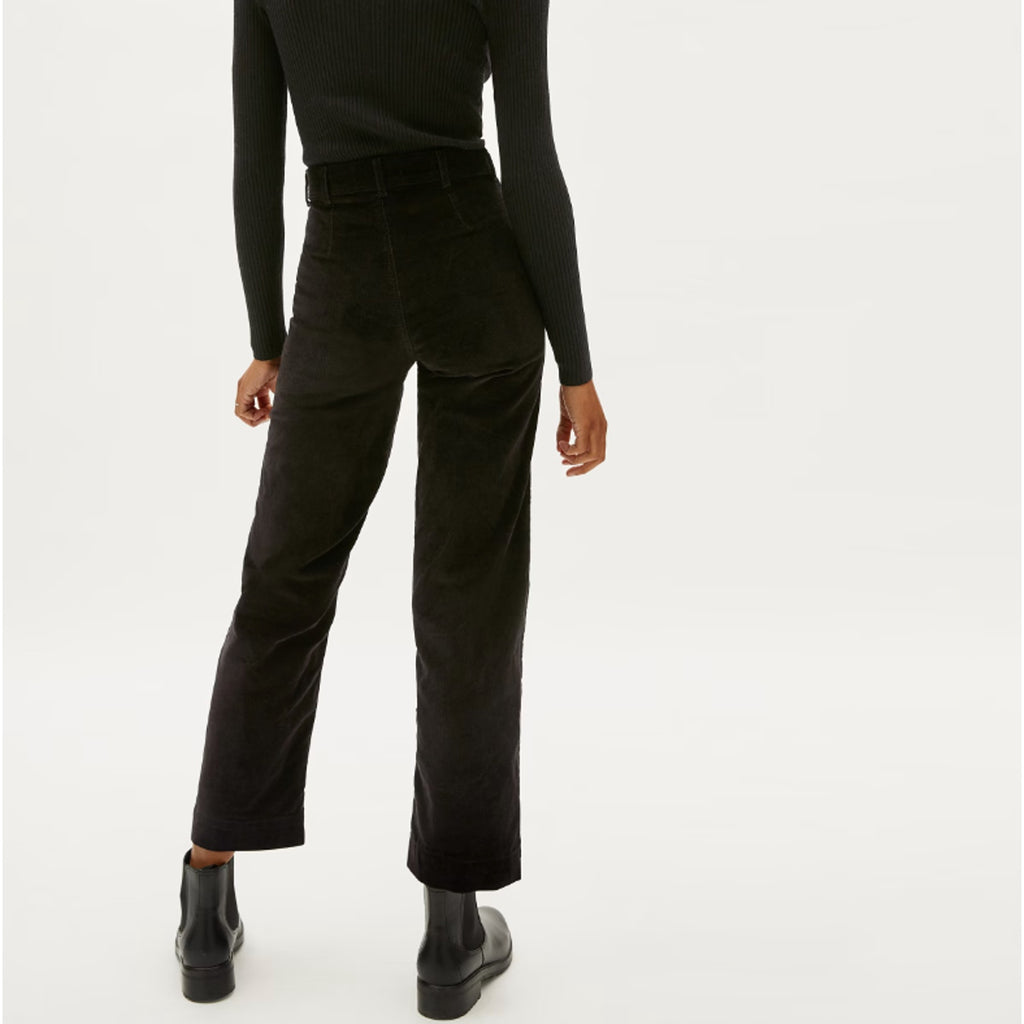 Everlane Womens The Corduroy Wide-Leg Pants Size 10 High Rise Black NWT