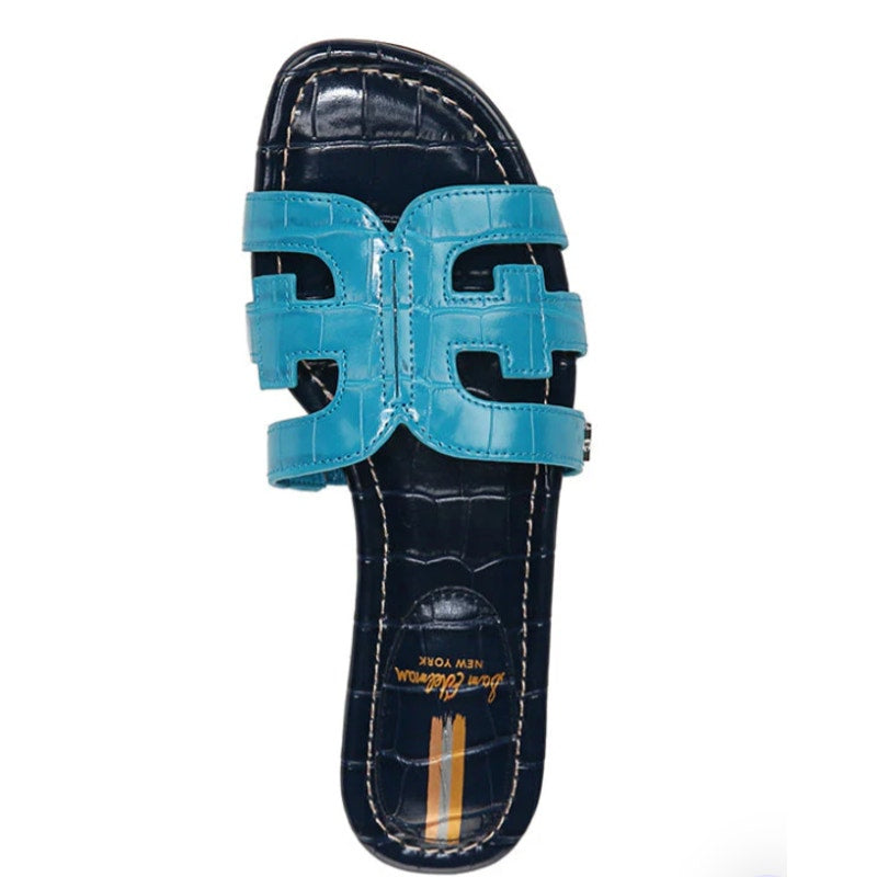 Sam Edelman Girls Bay Slide Sandals US 13 M EU 31 Navy Blue Leather NIB