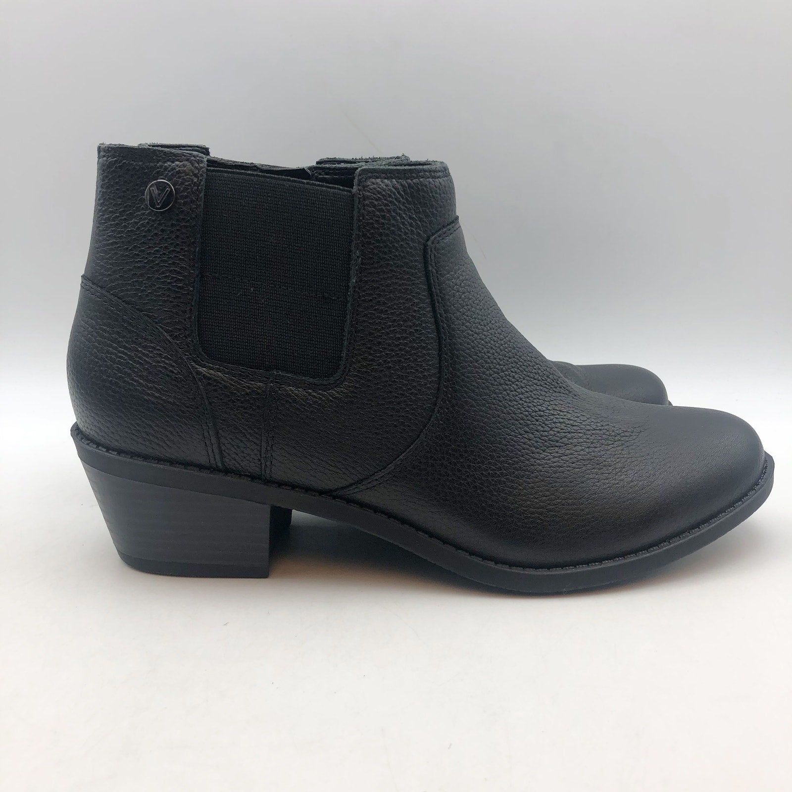 Vionic Womens Finn Ankle Booties US 8 EU 38.5 Black Leather Boots NWOB