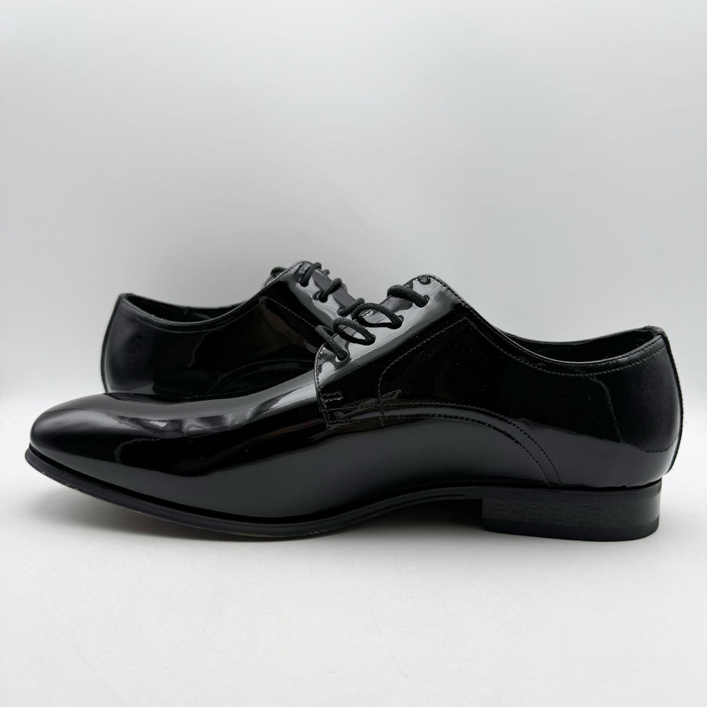 FLORSHEIM Mens Tux Plain Toe Oxford Dress Shoes 13 EEE Black Patent Leather NIB