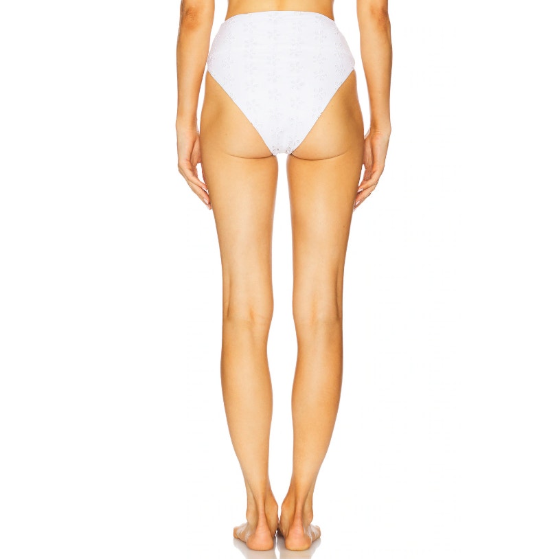 BEACH RIOT Women's Hazel Bikini Bottom Medium White Magnolia Eyelet NWOT