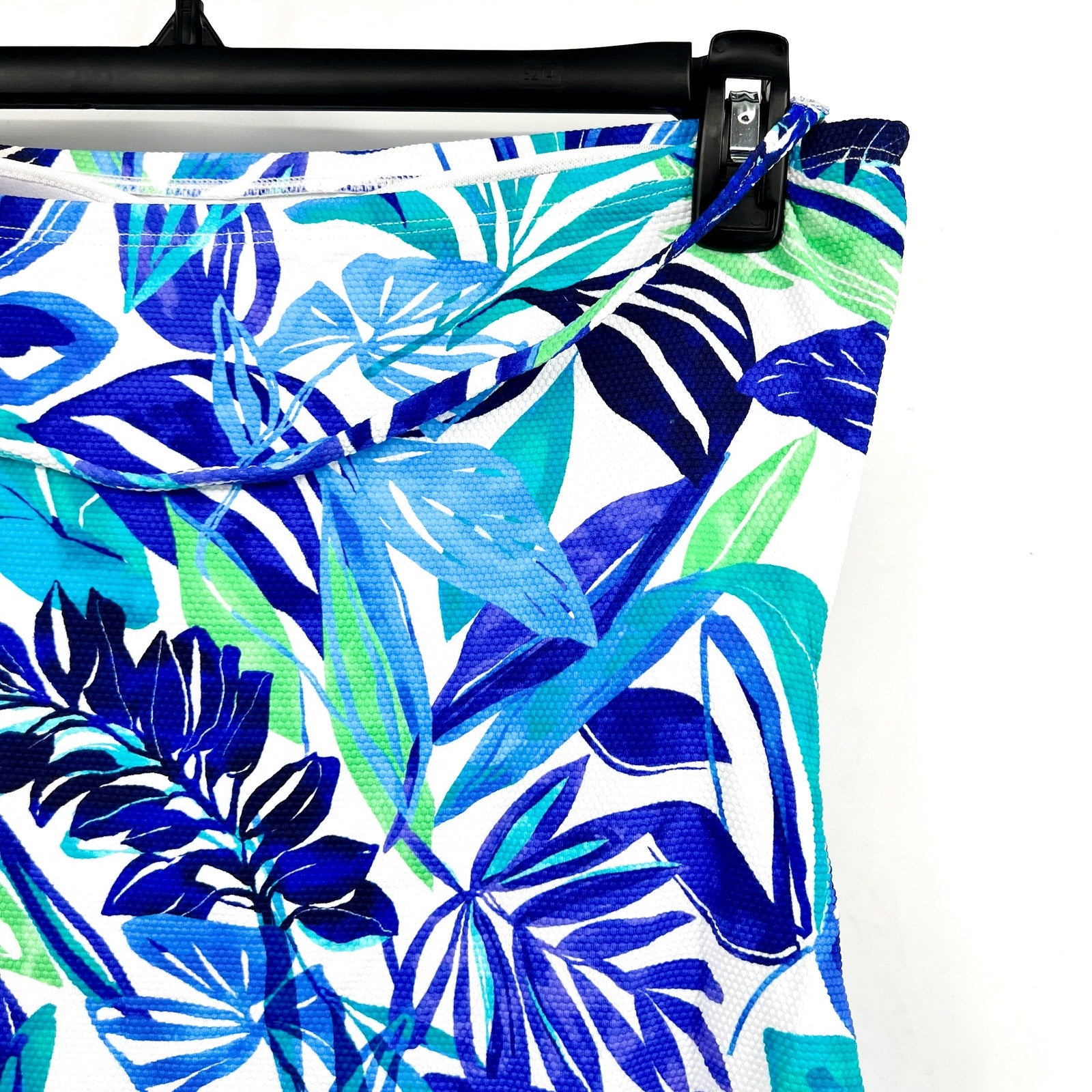 TOMMY BAHAMA Marina Bandeau Tankini Top Large Beach Glass Blue Island Cays NWT