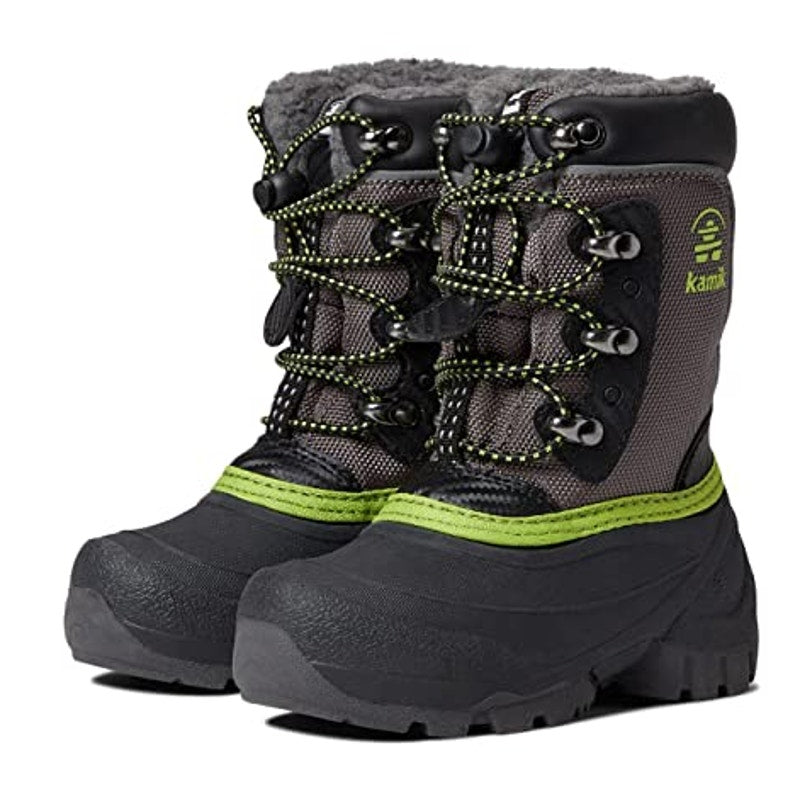 Kamik Kids Luke 3 Snow Boots US 4 EU 36 Charcoal Grey Waterproof Insulated NIB