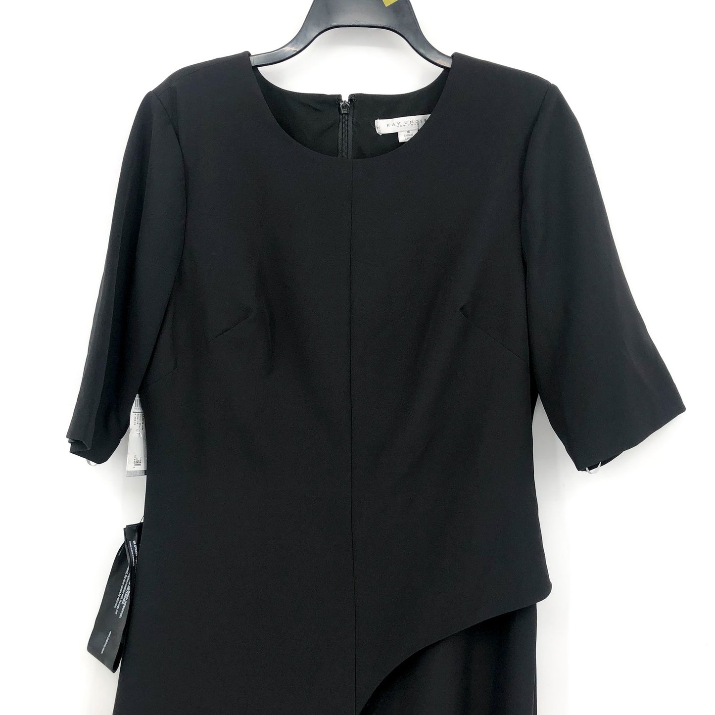 KAY UNGER Women's Davina Maxi Walk Thru Jumpsuit Size 16 Black Formal NWT