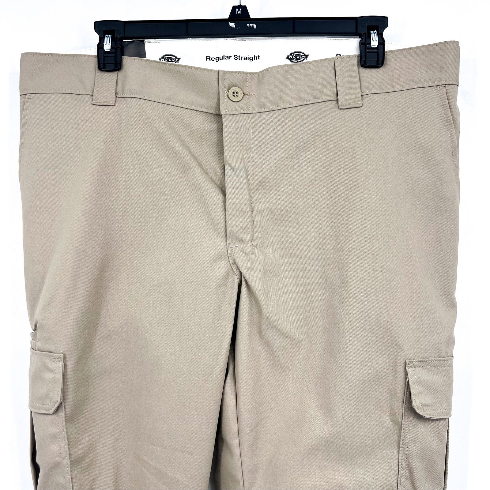 DICKIES Men's Twill Stretch Cargo Pants 40x30 Khaki Straight Leg NWT