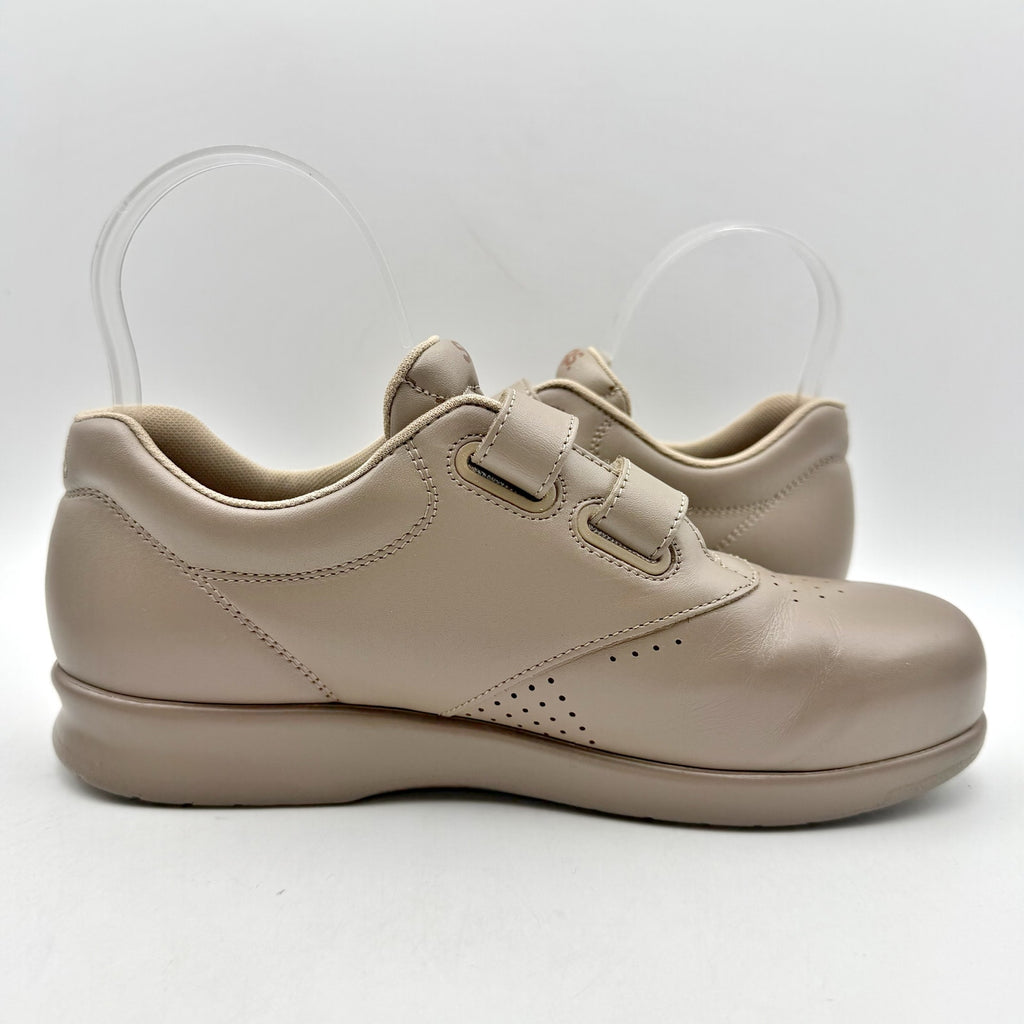 SAS Womens Me Too Adjustable Comfort Shoe US 8.5 W EU 39 Taupe Leather NIB