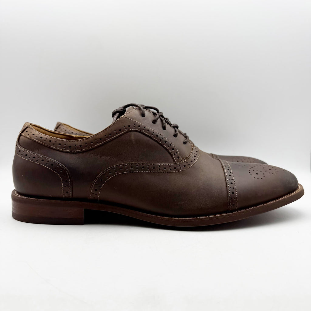Florsheim Mens Cap Toe Bal Oxford Dress Shoes Size 14 Brown Leather Lace Up NWOB