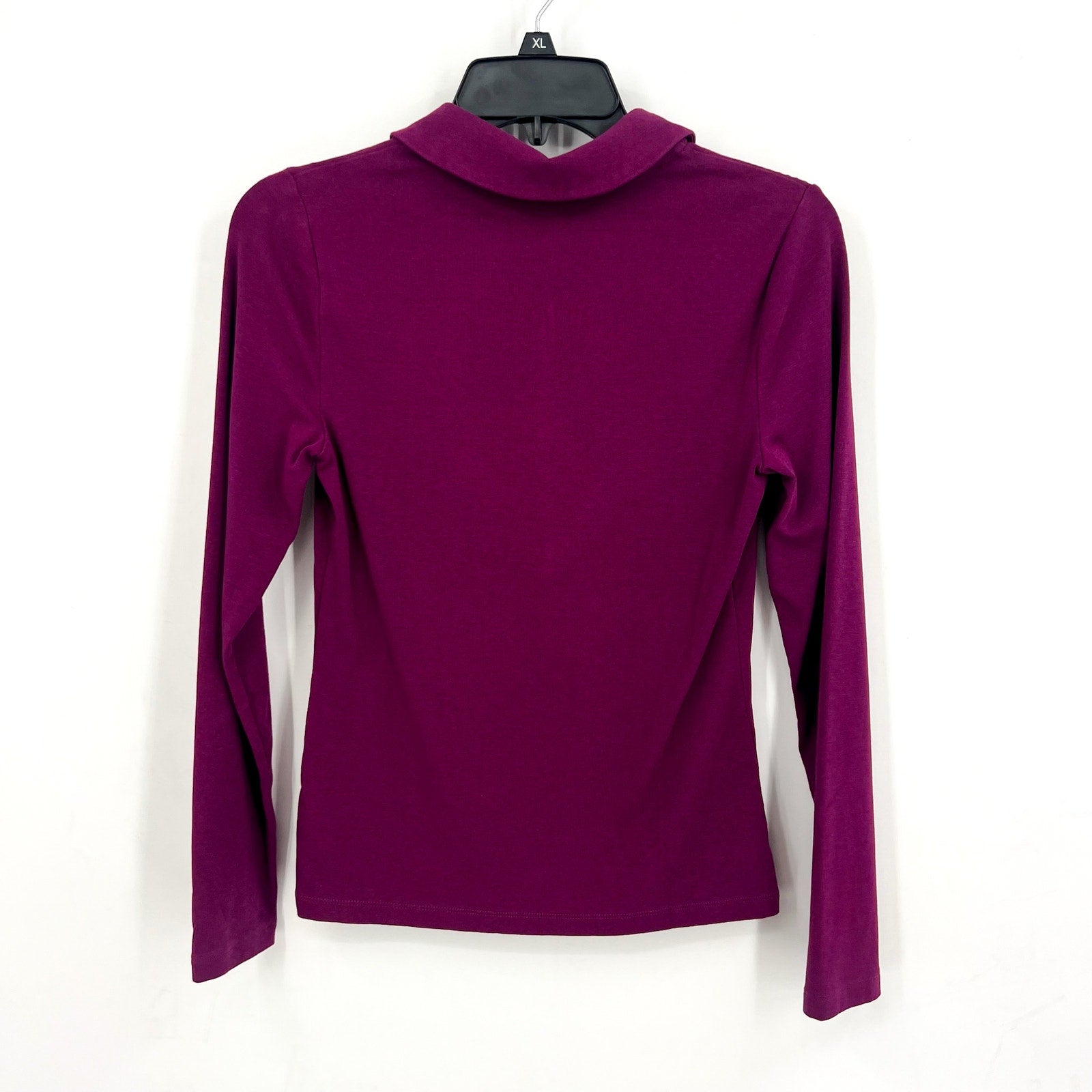 LILLY PULITZER Womens Reema Long Sleeve Polo Top Small Purple Amarena Cherry NWT