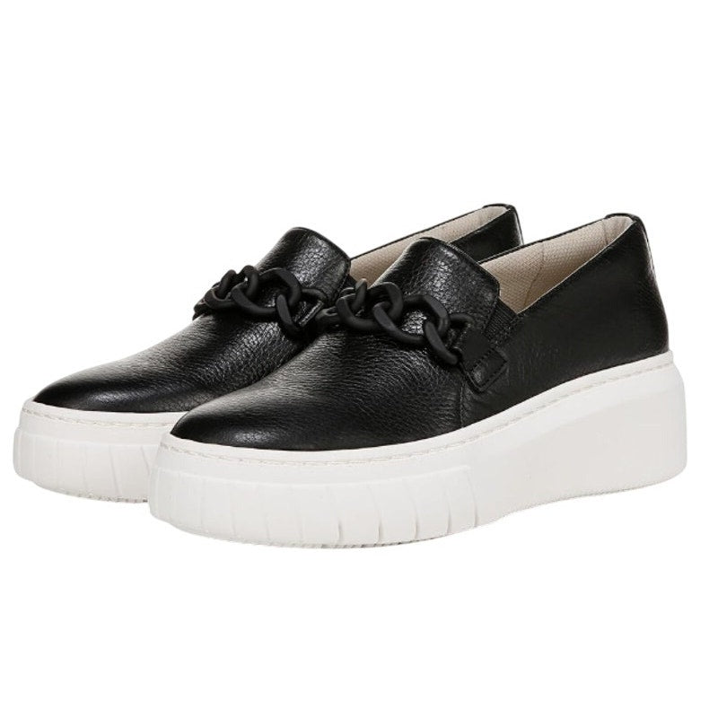 Naturalizer Womens Daphne Casual Sneakers US 12M EU 43 Black Leather Slip on NIB
