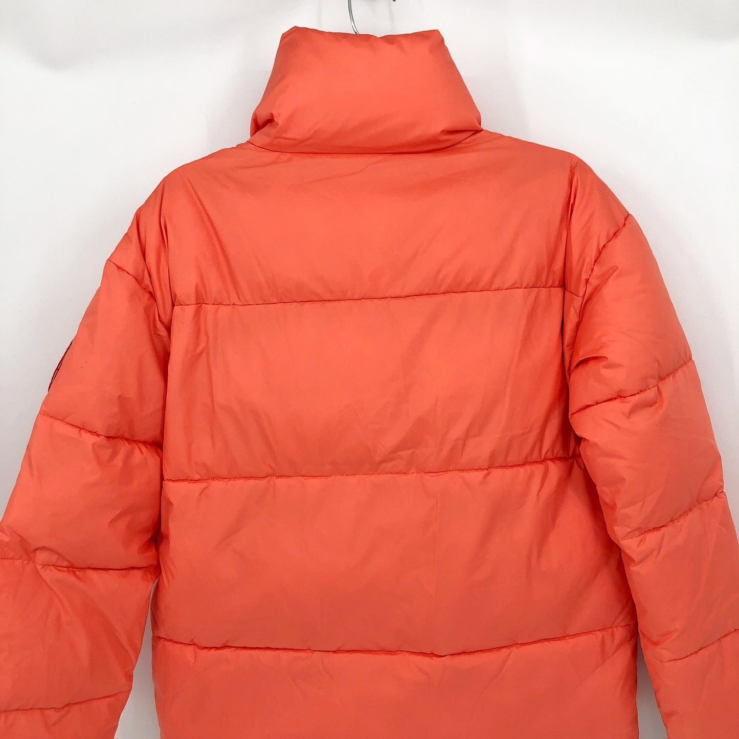 BASS OUTDOOR Women's Discovery Puffer Jacket XS Orange Living Coral Full Zip NWT