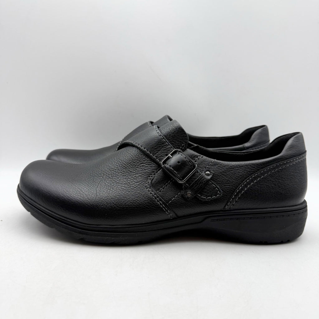 Clarks Womens Carleigh Jazz Shoes US 11 M EU 42.5 Black Leather NWOB