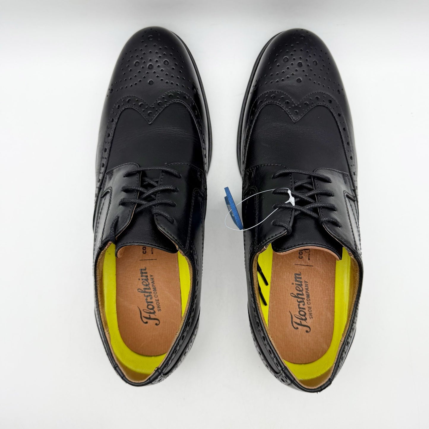 Florsheim Mens Midtown Wing Oxford Shoes US 9 D EU 42 Black Leather NIB