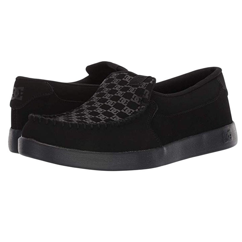 DC Mens Villain 2 Slip On Sneakers US 18 EU 55 Black Leather NIB