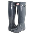 Hunter Womens Original Tall Gloss Rain Boots Size 10 Graphite Grey WP NWOB