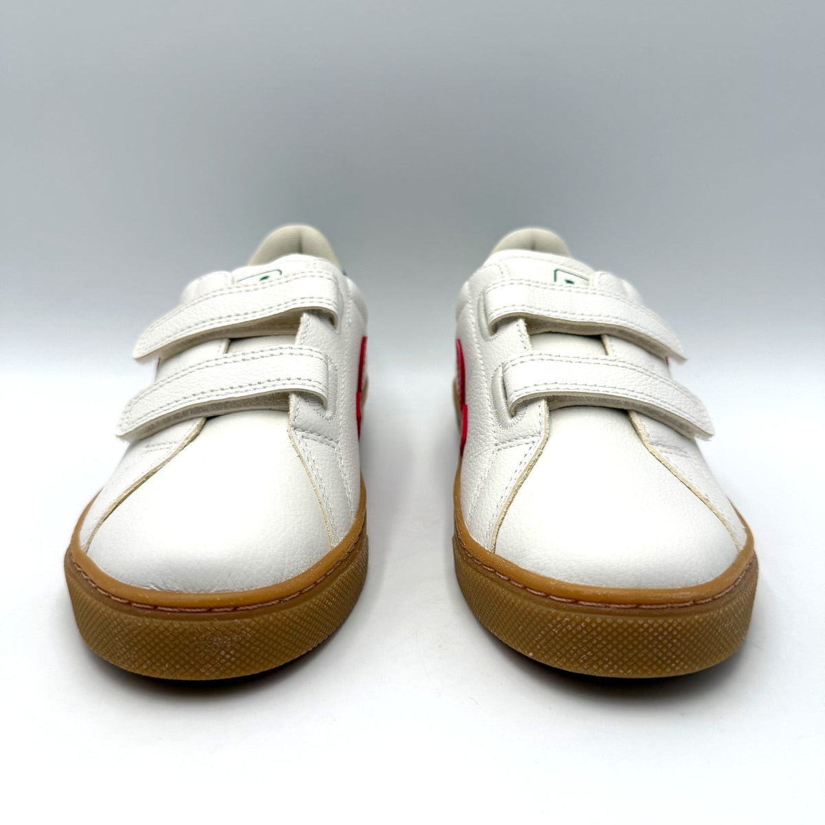 Veja Kids Small Esplar Double Strap Sneakers Size 2 EU 33 White Red Green NWOB