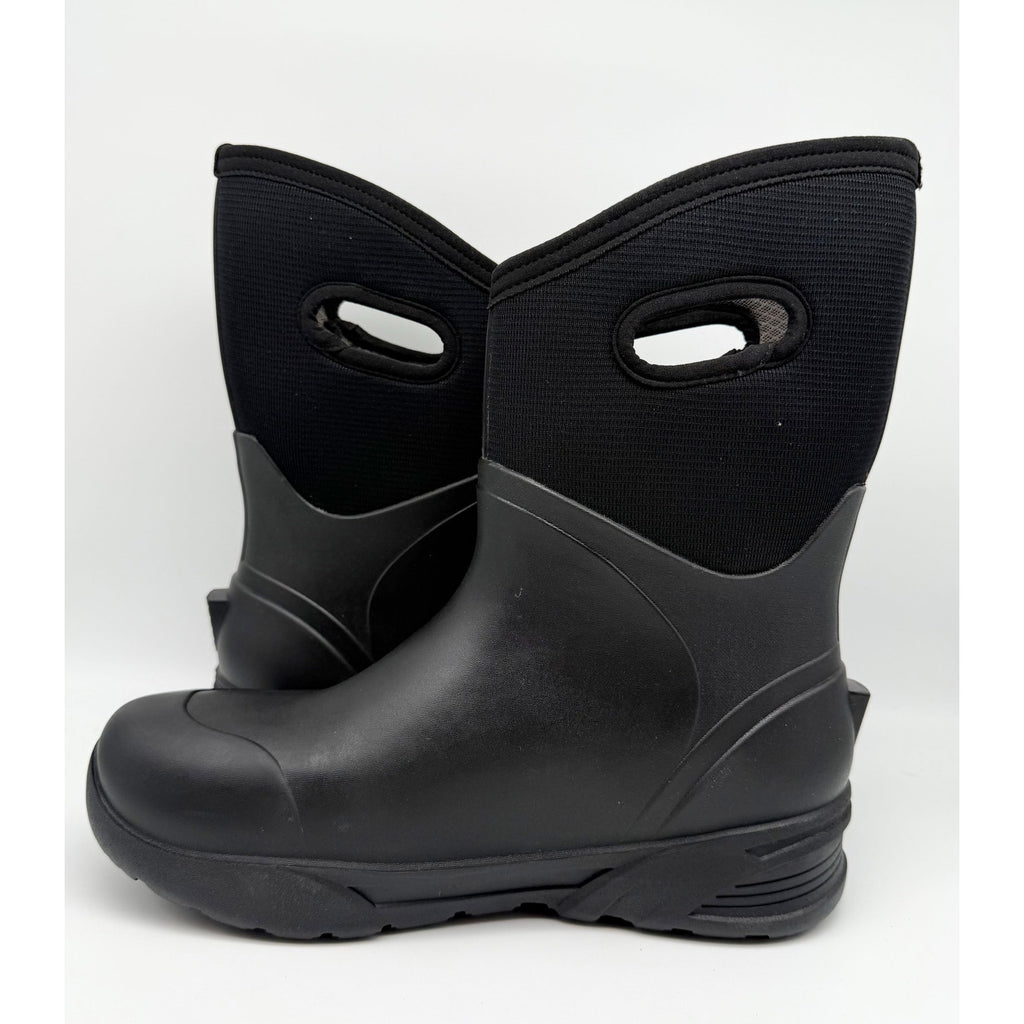Bogs Mens Bozeman Mid Boots US 10 EU 43 Black Waterproof Pull On NIB