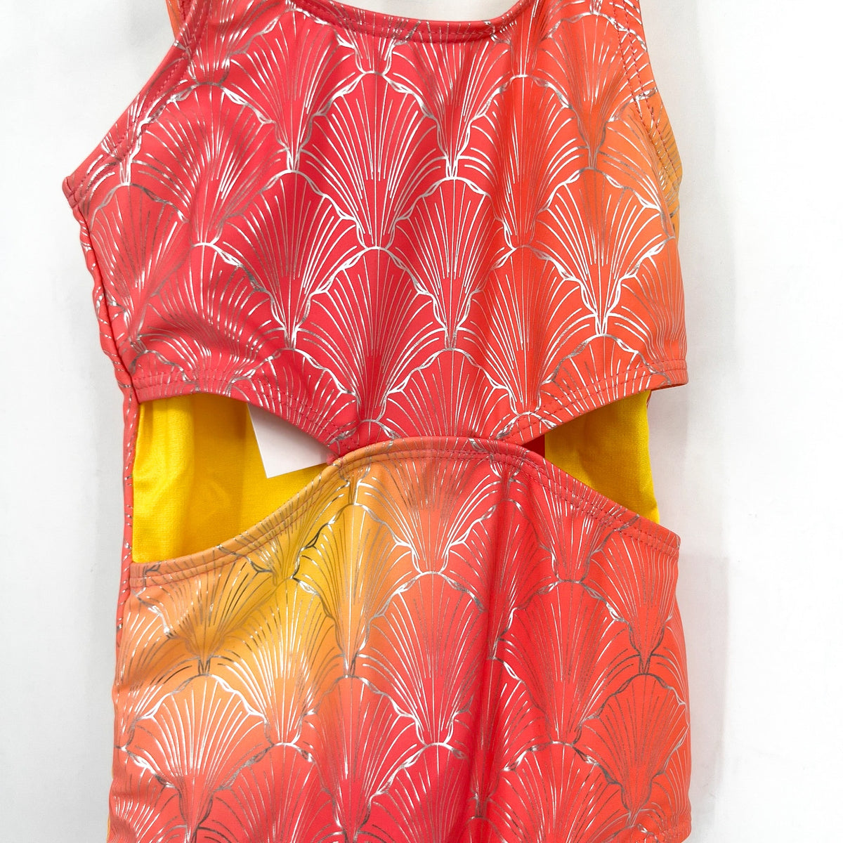 APPAMAN Girl's Erika One Piece Swimsuit 4T Seashells Pink Orange UPF NWT