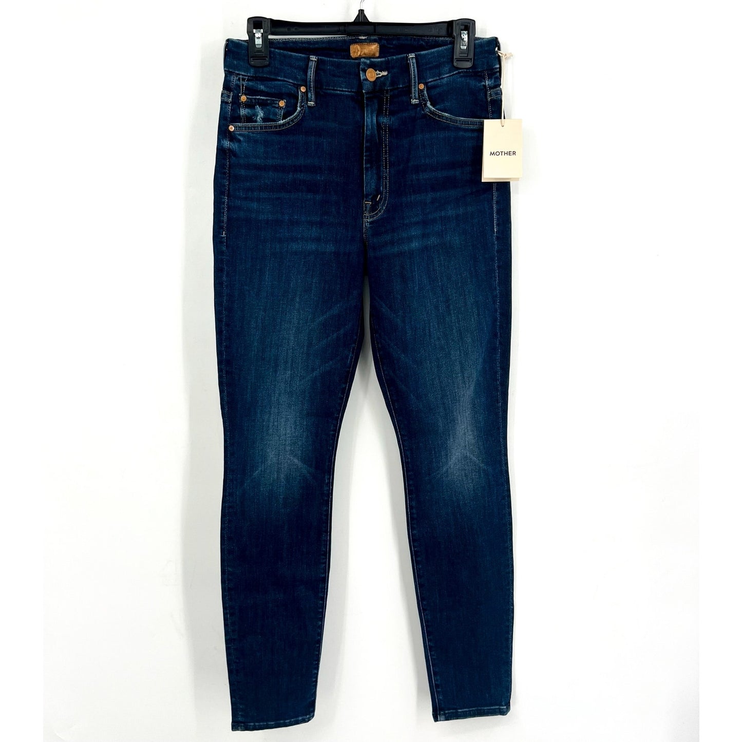 MOTHER Women's High Waisted Looker Skinny Jeans Size 28 US 6 Blue Teaming Up NWT