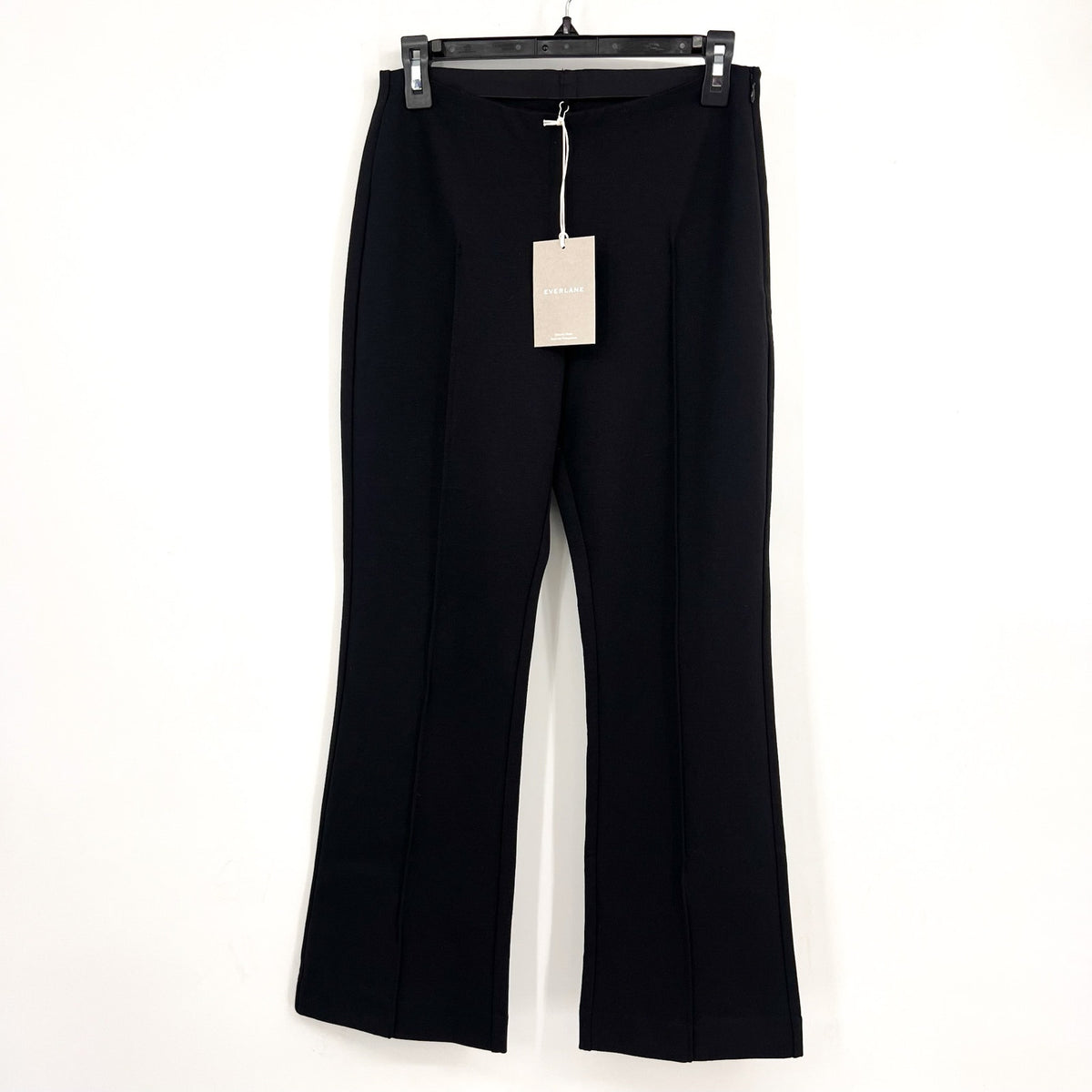 EVERLANE Women's The Dream Kick Flare Pants Medium Black Flat Front NWT