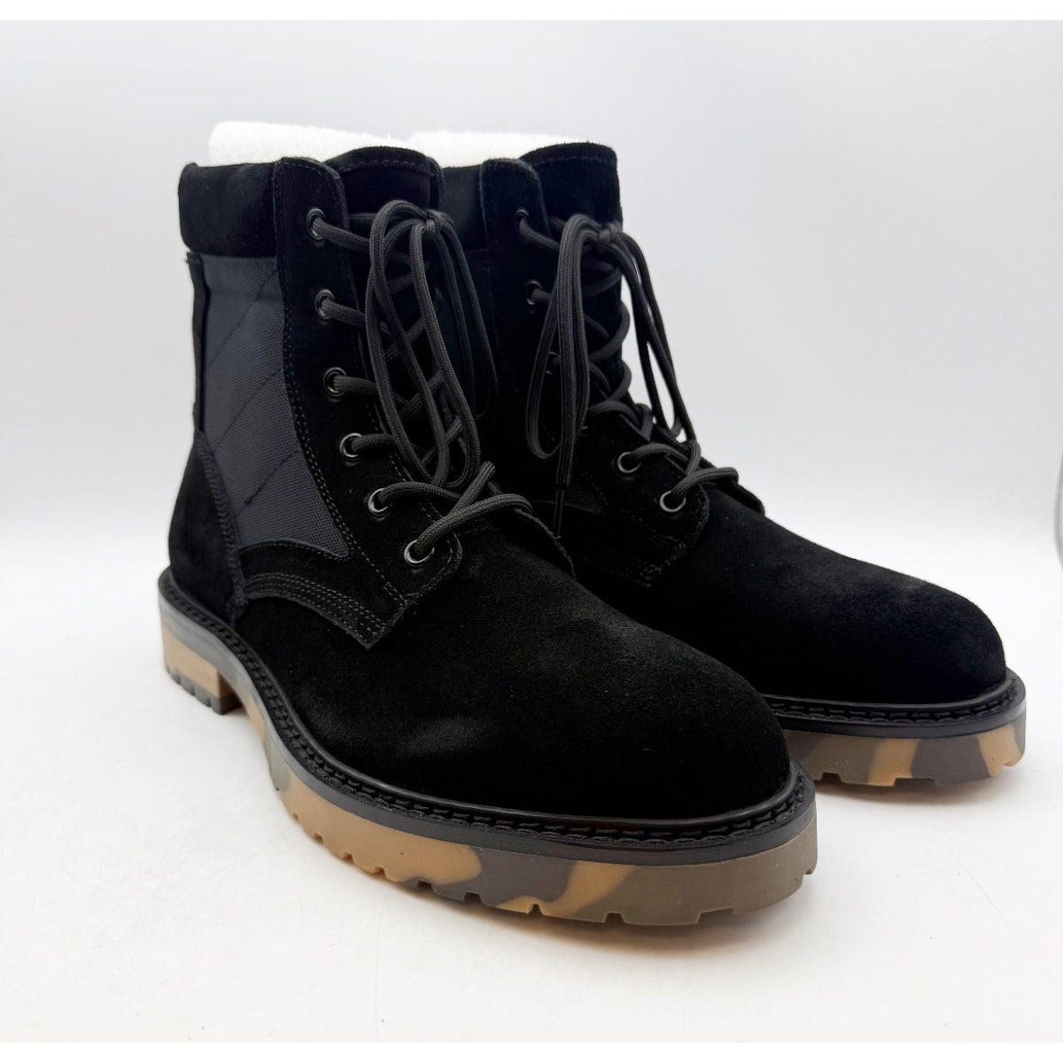 Saint Morta Mens Legion Ankle Combat Boots Size 8 EU 42 Black Suede NIB