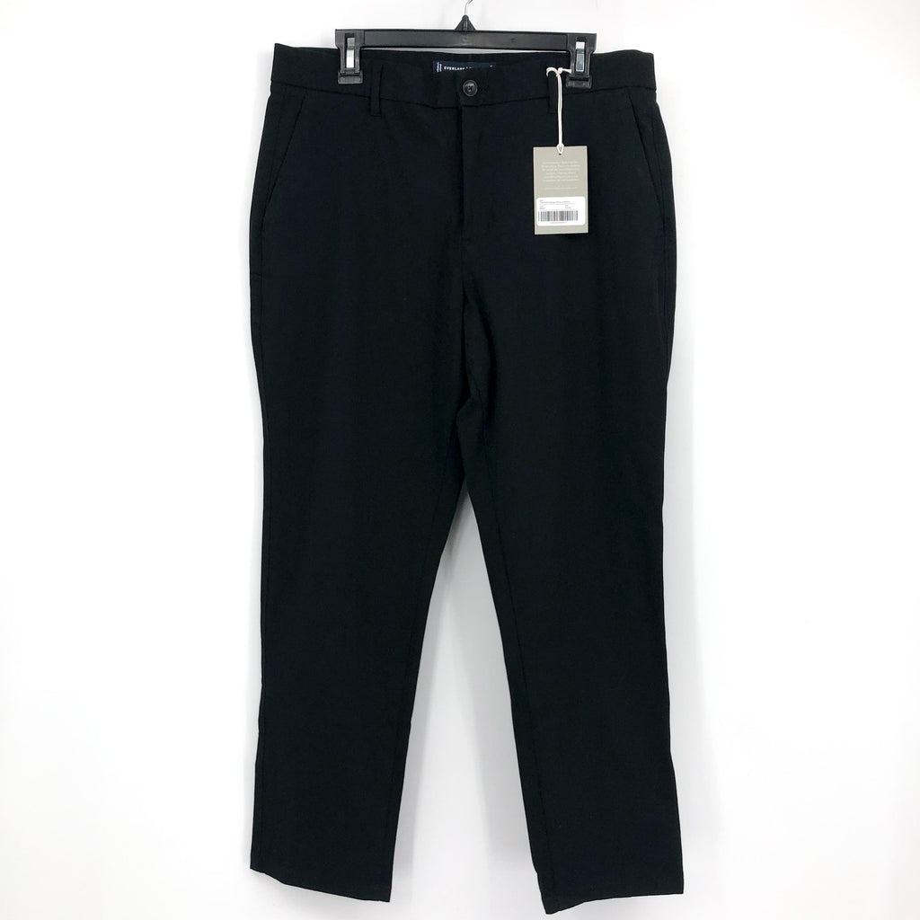EVERLANE Uniform Mens Performance Chino Pants 33x28 Black Athletic Fit NWT