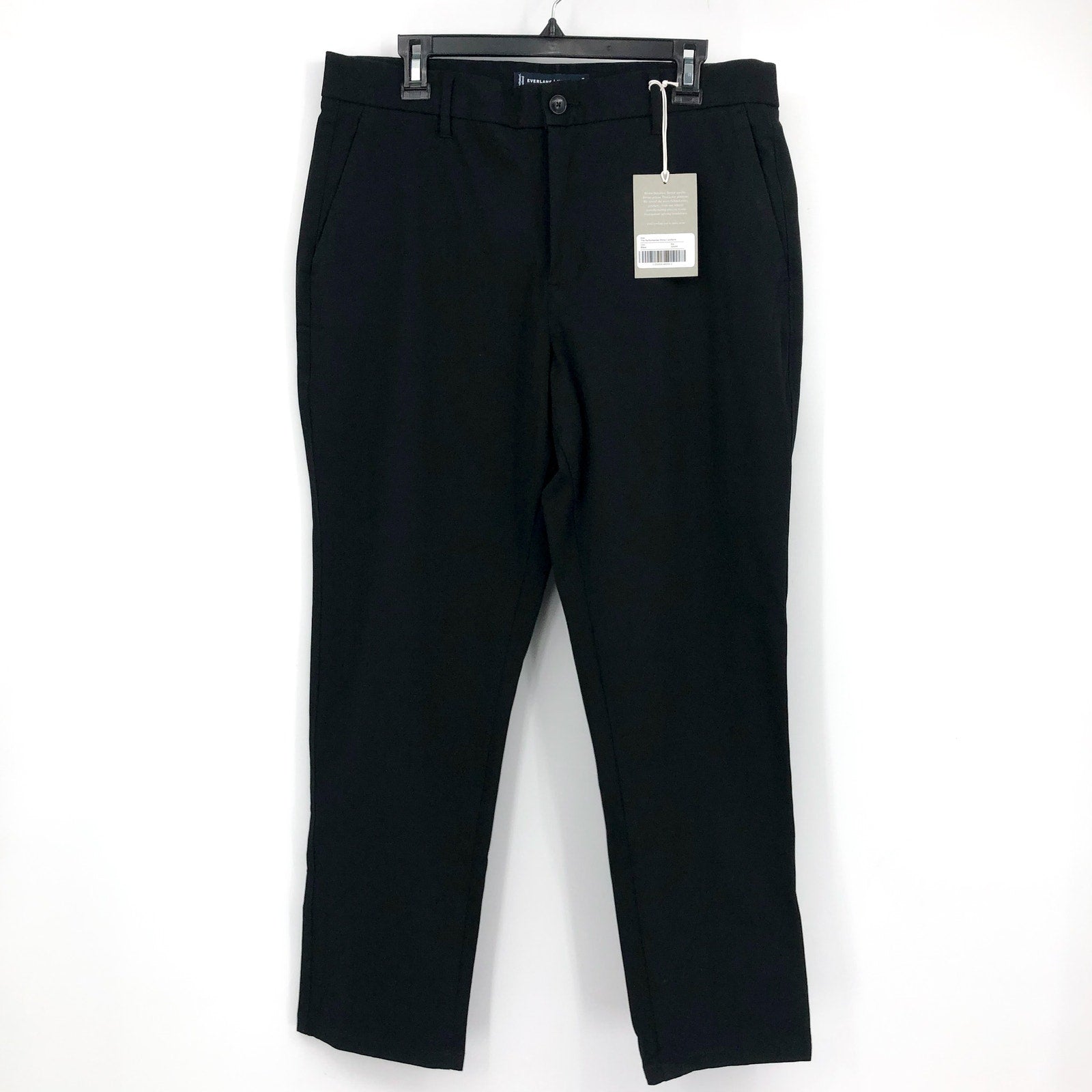 EVERLANE Uniform Mens Performance Chino Pants 33x28 Black Athletic Fit NWT
