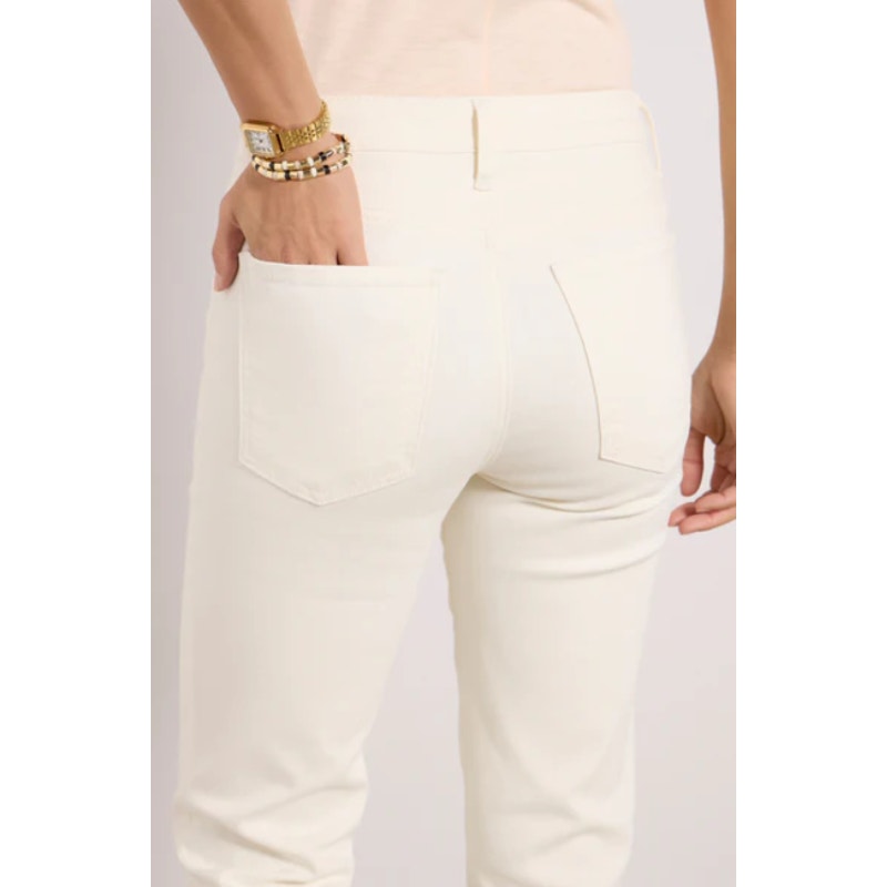 KUT FROM THE KLOTH Kelsey Ankle Flare Jeans Size US 16 Ecru Cream Denim NWT